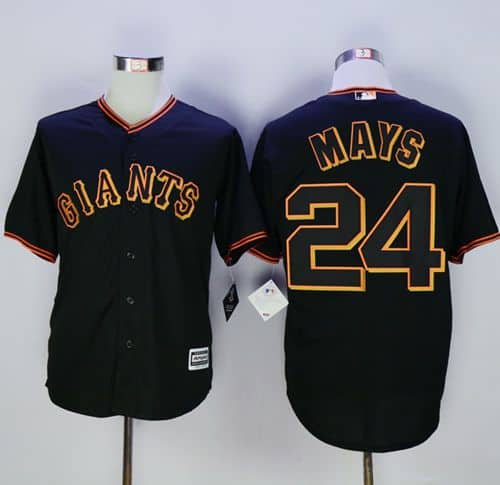 Giants #24 Willie Mays Black New Cool Base Fashion Stitched Jersey