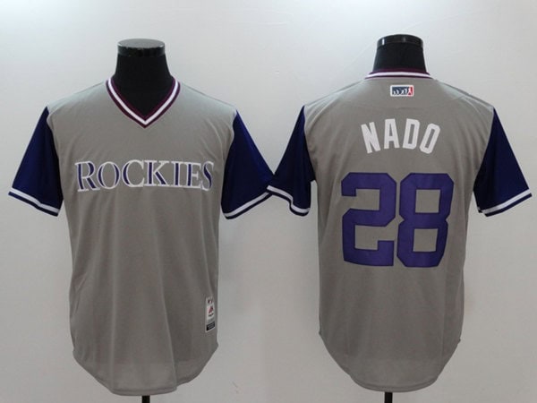 Colorado Rockies #28 Nolan Arenado Grey Stitched Jersey