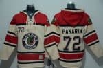 Blackhawks #72 Artemi Panarin Cream Sawyer Hooded Sweatshirt Stitched Jersey
