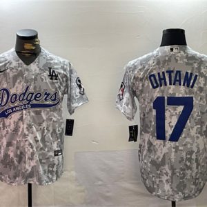 Los Angeles Dodgers #17 Shohei Ohtani 2024 Arctic Camo Stitched Jersey