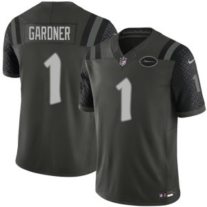 New York Jets #1 Ahmad Gardner Black 2025 F.U.S.E. ¡°Rivalries¡± Vapor Limited Football Stitched Jersey