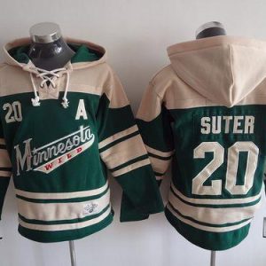 Wild #20 Ryan Suter Green Sawyer Hooded Sweatshirt Stitched Jersey