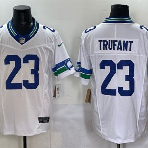 Seattle Seahawks #23 Marcus Trufant White F.U.S.E. Throwback Vapor Limited Football Stitched Jersey