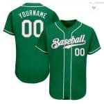 Custom Green Stitched Jersey