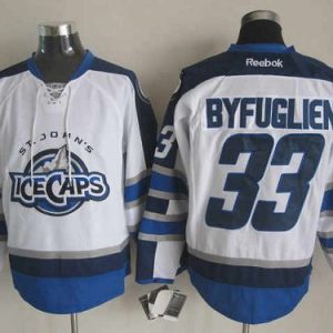 Jets #33 Dustin Byfuglien White St. John's IceCaps Stitched Jersey
