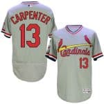 Cardinals #13 Matt Carpenter Grey Flexbase Authentic Collection Cooperstown Stitched Jersey