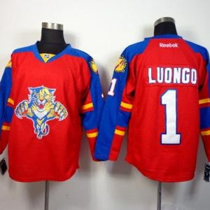 Panthers #1 Roberto Luongo Red Home Stitched Jersey