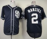 Padres #2 Johnny Manziel Navy Blue Cool Base Stitched Jersey