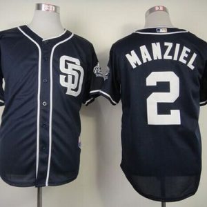 Padres #2 Johnny Manziel Navy Blue Cool Base Stitched Jersey