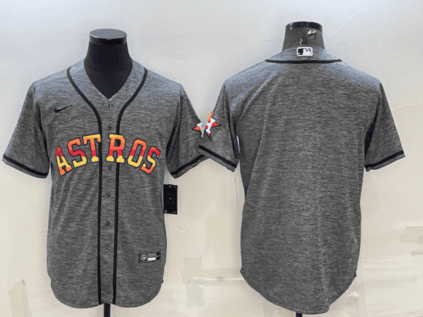 Houston Astros Blank Grey Cool Base Stitched Jersey