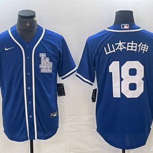 Los Angeles Dodgers #18 ɽ±¾ÓÉÉì Blue Cool Base Stitched Jersey