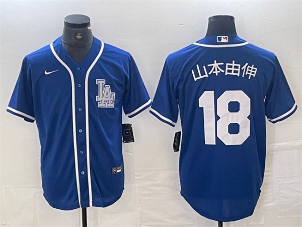 Los Angeles Dodgers #18 ɽ±¾ÓÉÉì Blue Cool Base Stitched Jersey