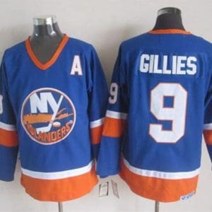 Islanders #9 Clark Gillies Baby Blue CCM Throwback Stitched Jersey