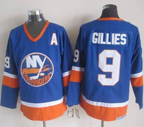 Islanders #9 Clark Gillies Baby Blue CCM Throwback Stitched Jersey