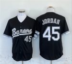 Birmingham Barons #45 Michael Jordan Black Throwback Stitched Jersey