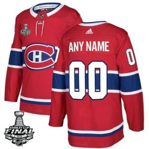 Montreal Canadiens Customized 2021 Red Stanley Cup Final Stitched Jersey