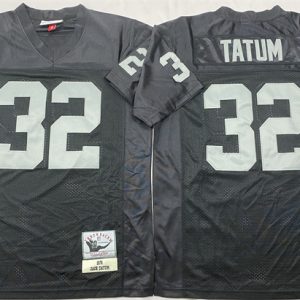 Las Vegas Raiders #32 Jack Tatum Black Throwback Stitched Football Jersey
