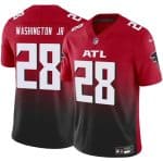 Atlanta Falcons #28 Carlos Washington Jr Red Black 2024 F.U.S.E Vapor Untouchable Limited Stitched Jersey