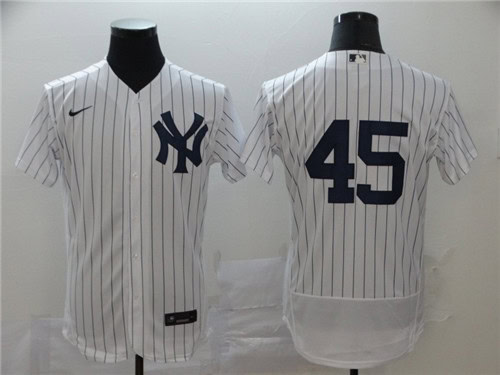 New York Yankees #45 Gerrit Cole White Flex Base Stitched Jersey