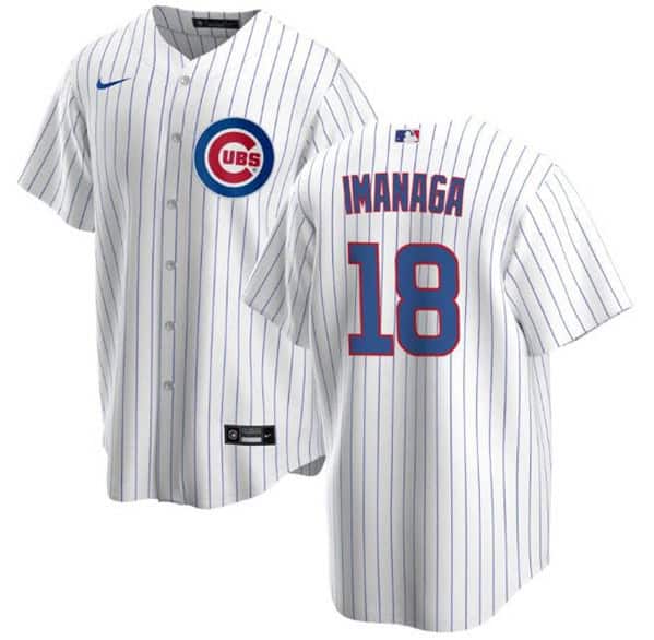 Chicago Cubs #18 Sh¨ta Imanaga White Cool Base Stitched Jersey