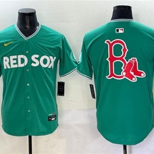 Boston Red Sox Team Big Logo Green 2025 City Connect Limited Stitched Jersey