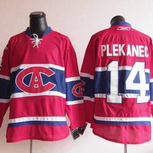 Canadiens #14 Tomas Plekanec Red New CA Stitched Jersey