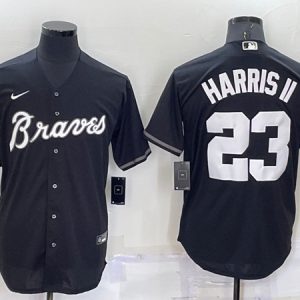 Atlanta Braves #23 Michael Harris II Black Cool Base Stitched Baseball Jersey
