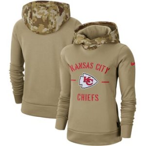 Kansas City Chiefs Khaki 2019 Salute To Service Therma Pullover Hoodie(Run Small)