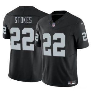 Las Vegas Raiders #22 Eric Stokes Black 2025 F.U.S.E. Vapor Stitched Jersey