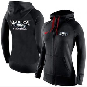 Nike Philadelphia Eagles Full-Zip Performance Hoodie Black