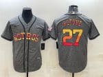 Houston Astros #27 Jose Altuve Grey Cool Base Stitched Baseball Jersey