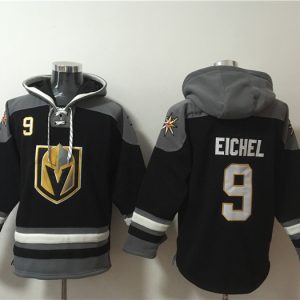Vegas Golden Knights #9 Jack Eichel Black Ageless Must-Have Lace-Up Pullover Hoodie