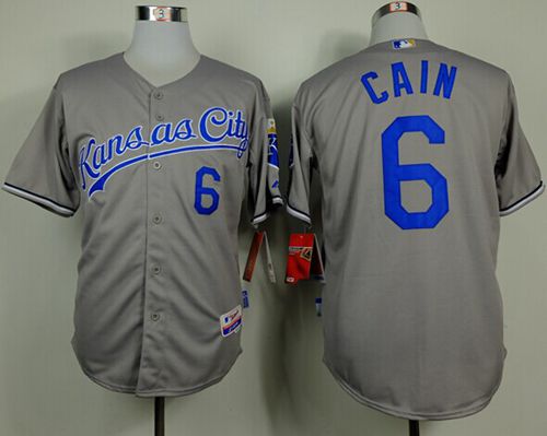 Royals #6 Lorenzo Cain Grey Cool Base Stitched Jersey