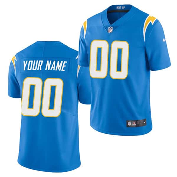 Los Angeles Chargers Customized Custom New Blue Vapor Untouchable Limited Stitched Jersey