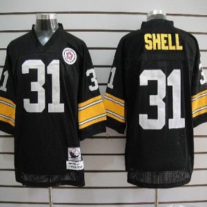 Mitchell And Ness Steelers #31 Donnie Shell Black Stitched Jersey