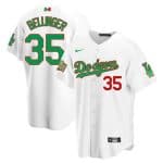 Los Angeles Dodgers #35 Cody Bellinger White Green Mexico 2020 World Series Stitched Jersey