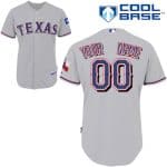 Rangers Customized Authentic Grey Cool Base MLB Jersey