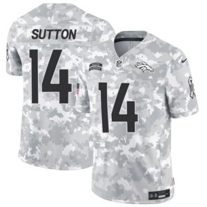 Denver Broncos #14 Courtland Sutton Arctic Camo 2024 F.U.S.E. Salute To Service Limited Stitched Jersey