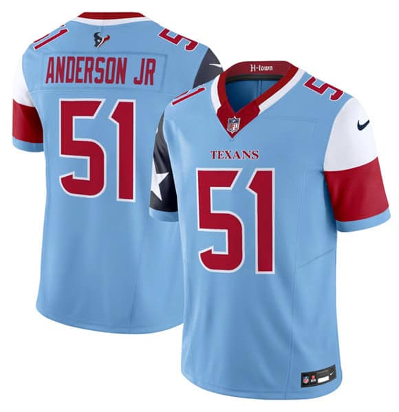 Houston Texans #51 Will Anderson Jr. Blue 2024 F.U.S.E. V5 Limited Stitched Jersey