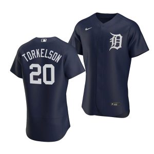 Detroit Tigers #20 Spencer Torkelson Navy Flex Base Stitched Jersey