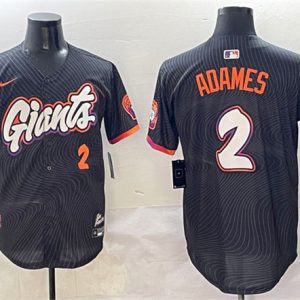 San Francisco Giants #2 Willy Adames Anthracite 2025 City Connect Limited Stitched Jersey