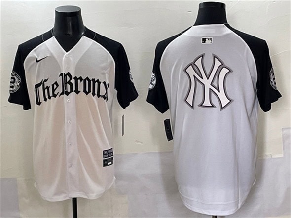 New York Yankees Team Big Logo White Black 'Gothic Legacy Edition' Vapor Premier Limited Stitched Jerseys