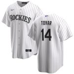 Colorado Rockies #14 Ezequiel Tovar White Cool Base Stitched Jersey