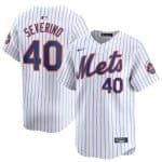 New York Mets #40 Luis Severino White 2024 Home Limited Stitched Jersey