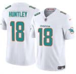Miami Dolphins #18 Tyler Huntley White 2024 F.U.S.E. Vapor Limited Stitched Jersey