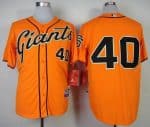 Giants #40 Madison Bumgarner Orange Cool Base Stitched Jersey