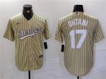 Los Angeles Dodgers #17 Shohei Ohtani Cream Cool Base Stitched Jersey