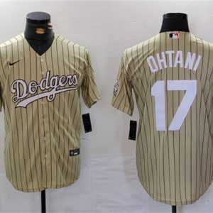 Los Angeles Dodgers #17 Shohei Ohtani Cream Cool Base Stitched Jersey
