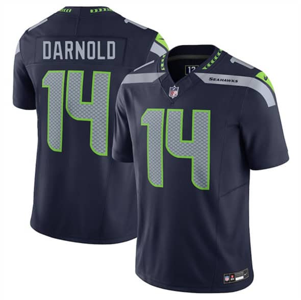 Seattle Seahawks #14 Sam Darnold Navy 2024 F.U.S.E Vapor Limited Stitched Jersey
