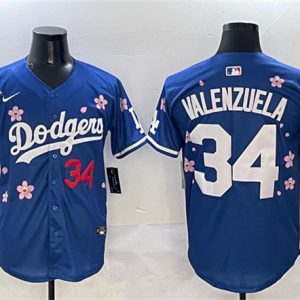Los Angeles Dodgers #34 Fernando Valenzuela Royal 2025 Tokyo Series Limited Stitched Jersey